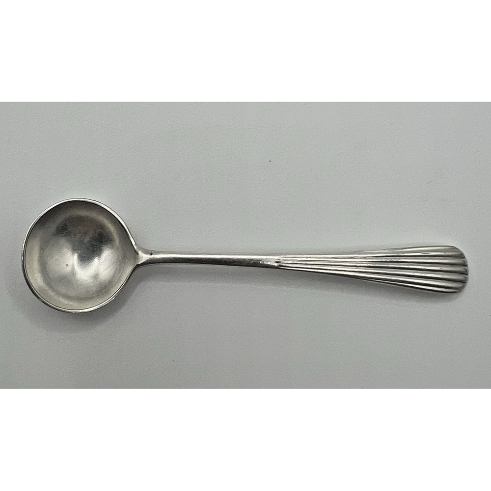 Vintage Dixon England Silverplate Mustard Salt Condiment Caviar Spoon Reeded